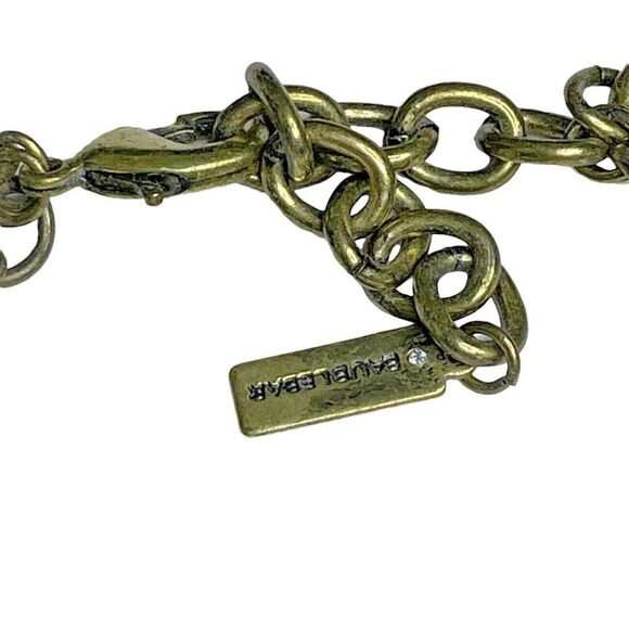 𝅺SIGNED Baublebar Crystal Rhinestone Cluster Bib Necklace Statement Art Deco - Picture 8 of 8